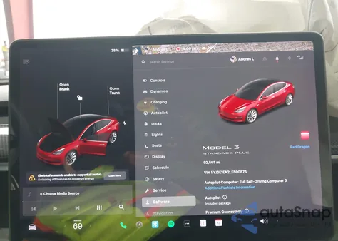 2020 Tesla Model 3 Standard Range Plus Rear-Wheel Drive/Standard Range Rear-Wheel Drive из США, поврежденный, VIN 5YJ3E1EA2LF590875